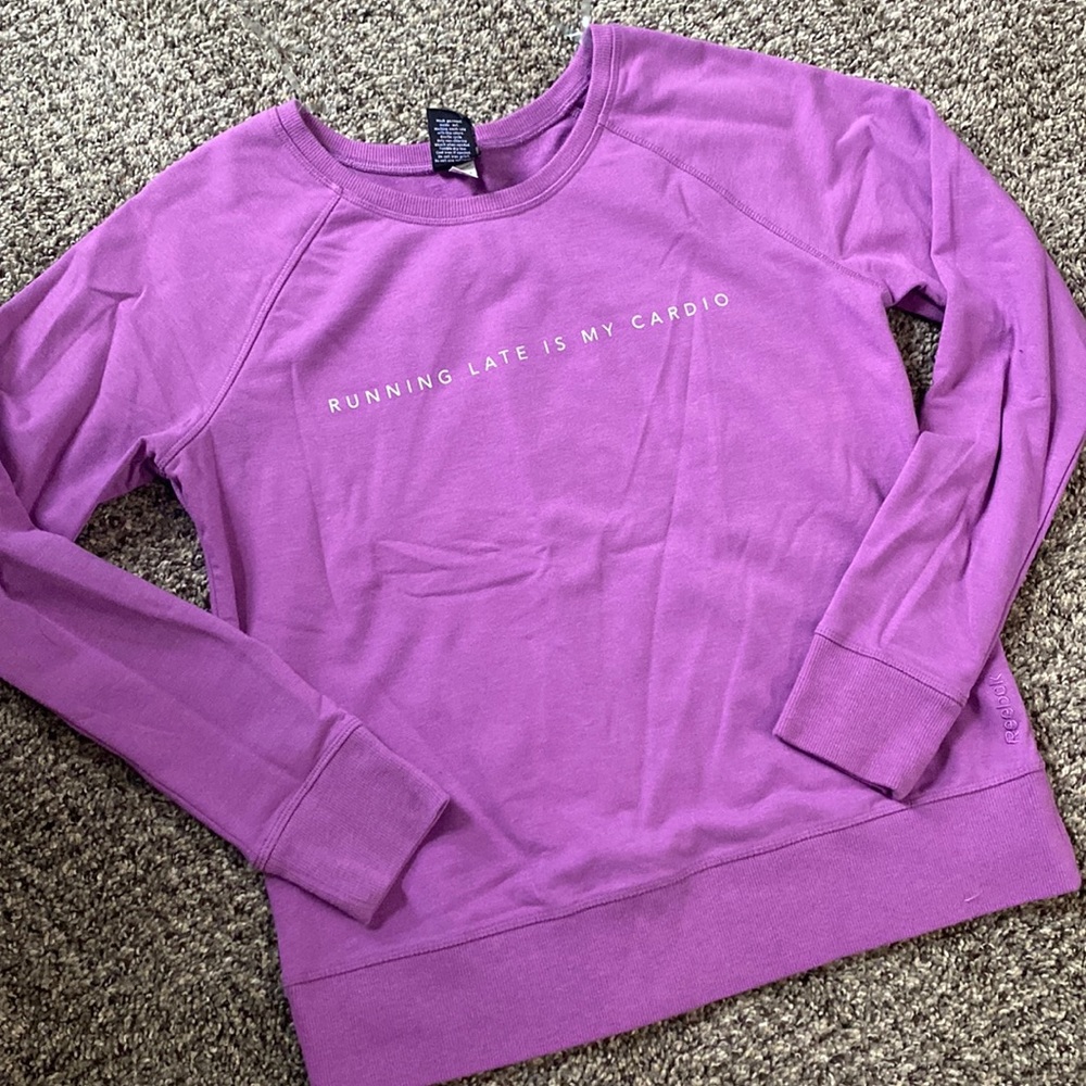 Reebok “Running Late is my Cardio” Crewneck Sweatshirt